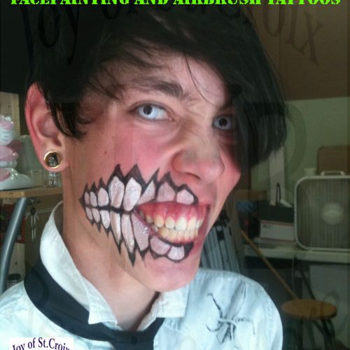 Meet Mad Man Mo at the Barnyard Flea Market for facepainting and airbrush tattoos brought to you by Joy of St Croix Tub Repair & More