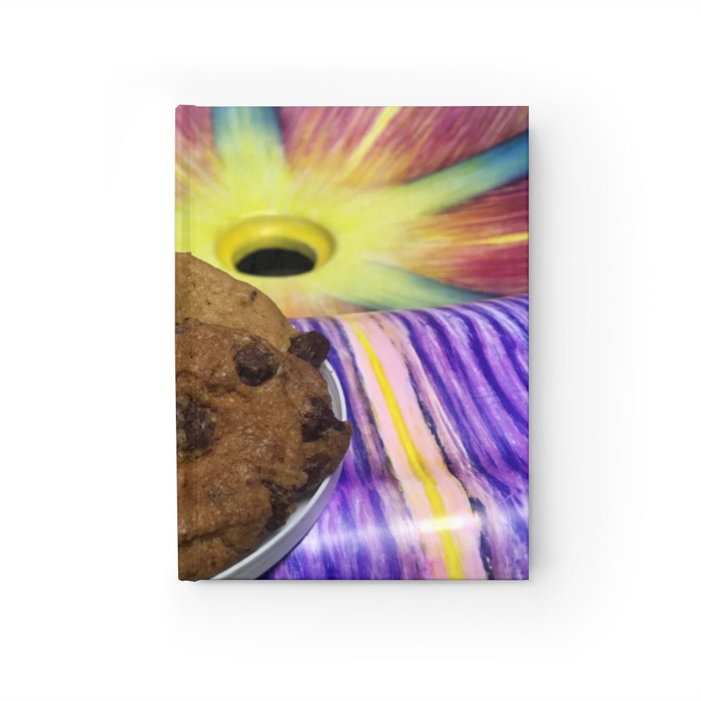 Snacktime-frontcover the front cover of a blank notebook with custom artwork from Botteghe Cipolla, i.e. Snacktime