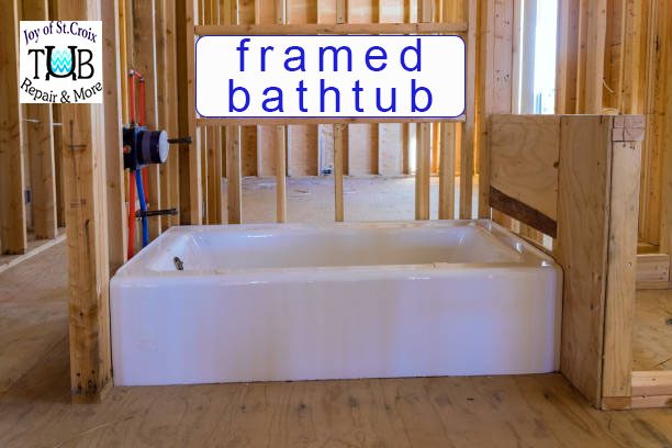 framed in bathtub single apron bathtub installed at the framing stage of the hom building project