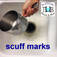 scuff marks on porcelain sinks and bathtubs can be removed by www.joyofstcroix.com