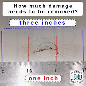 how much damage needs to be removed? how much damage needs to be removed to make the repair?