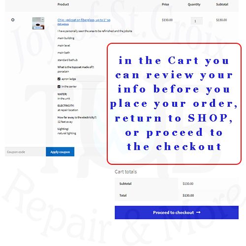 cart review for tub repairs