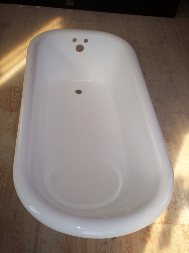 refinish interior of clawfoot bathtub