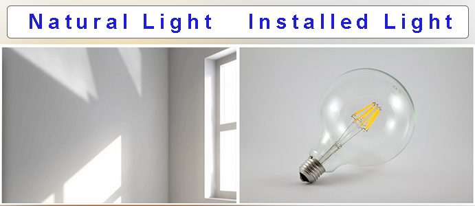 natural light vs installed light indicate whether the jobsite has natural or installed lighting