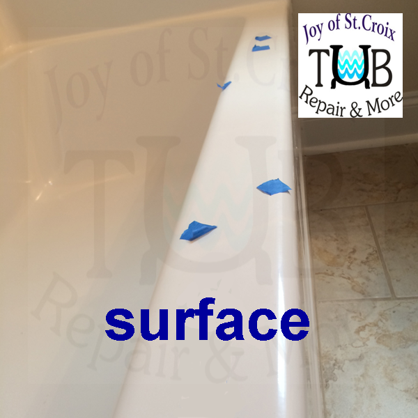 surface_repair The image shows that scratches in the gelcoat is a SURFACE repair rather than a shallow or deep repair, as classified by www.joyofstcroix.com