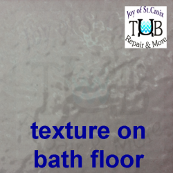 texture non-abrasive texture applied to bath unit floor by www.joyofstcroix.com
