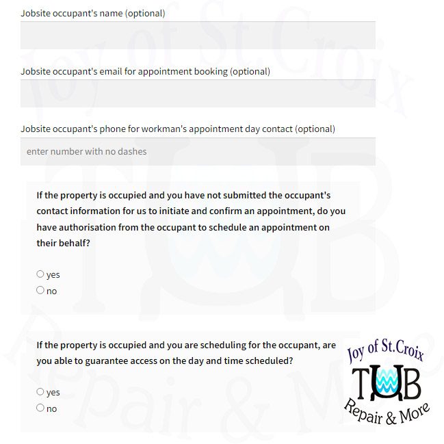 tub refinishing checkout options select options on checkout