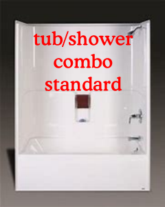 tub shower combo standard