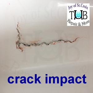 impact crack deep Deep impact cracks in gelcoat or porcelain bathtubs can be repaired by www.joyofstcroix.com