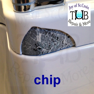 chip chip in gelcoat or other composite bathtubs or showers can be repaired by www.joyofstcroix.com