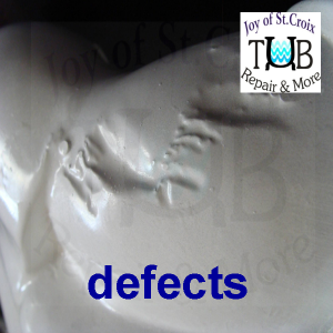 defects manufacturing defects in gelcoat or other composite bathtubs or showers can be repaired by www.joyofstcroix.com