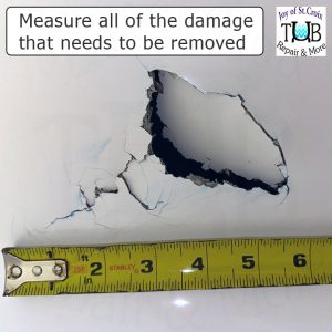 Measure all the damage we see in the photo a 2